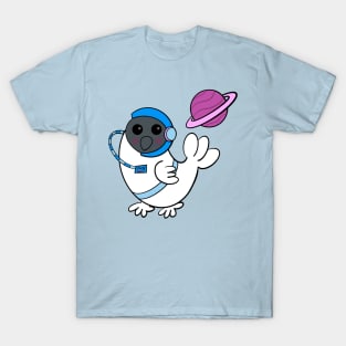 Chicken Astronaut Space Silly Graphic T-Shirt